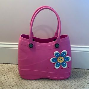 Pink kids beach bag